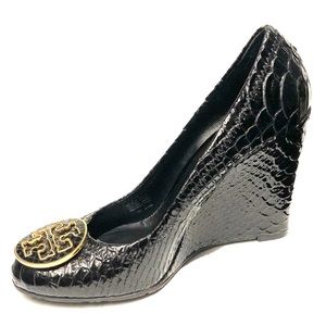 Tory Burch Black Sophie Wedge Heels